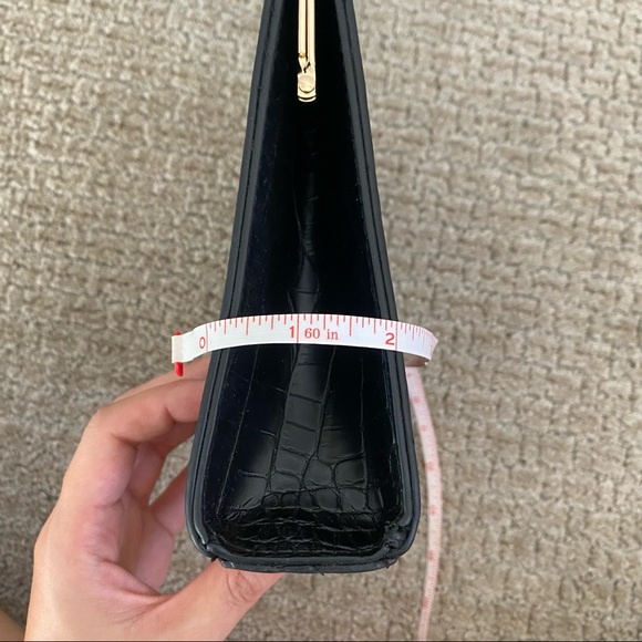 Faux Black Croc Crossbody Purse - Picture 8 of 8